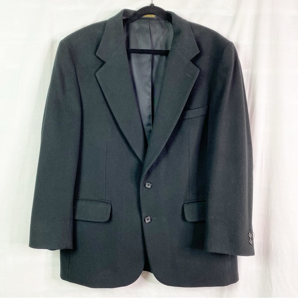 Vintage Other - Vintage Rogers Scott Black Cashmere 2 Button Blazer Sport Coat 42R